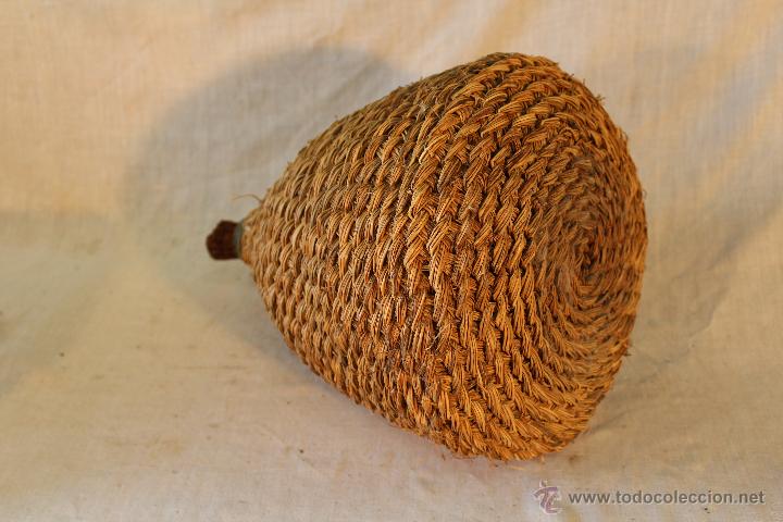 Botellas antiguas: GARRAFA VIRESA CON ESPARTO - Foto 4