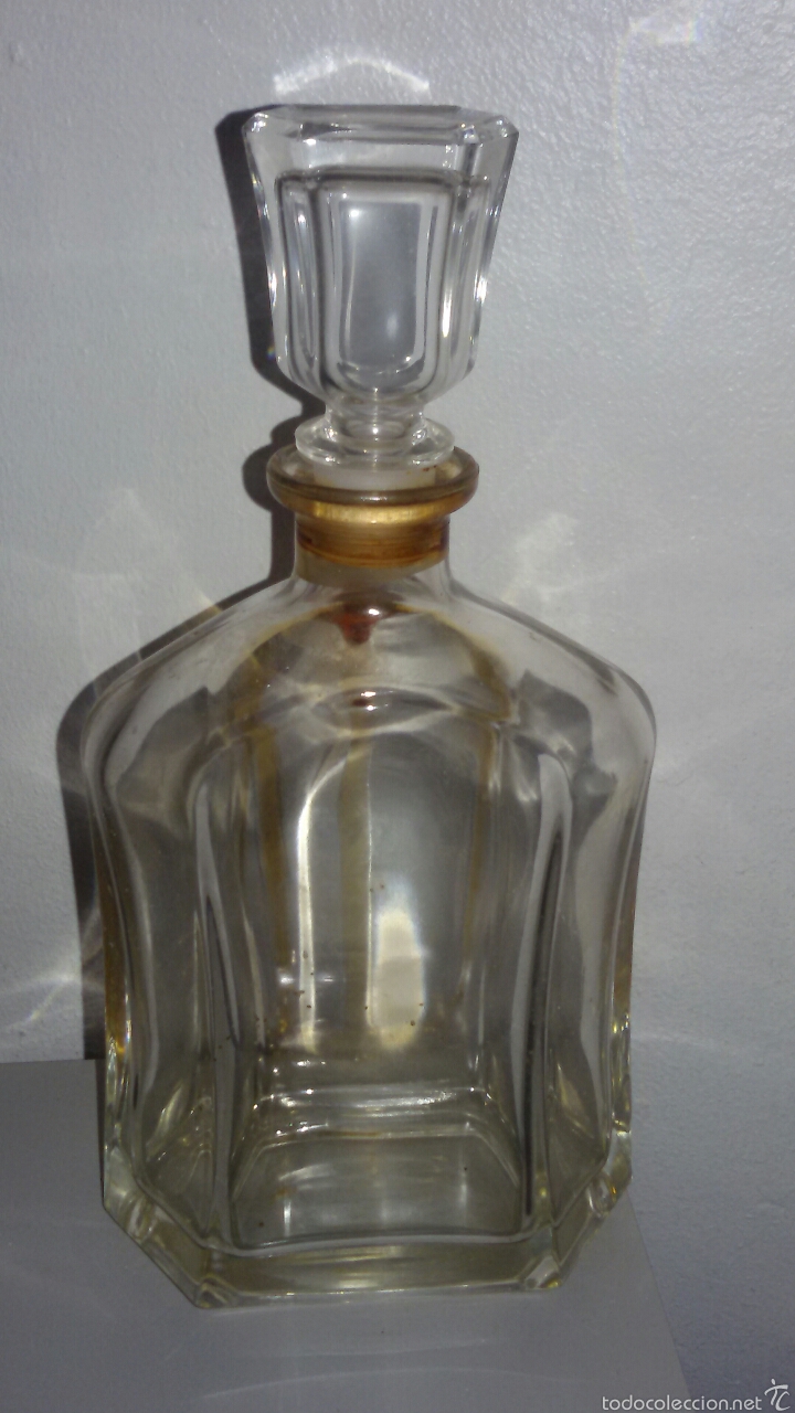 Botellas antiguas: Antigua botella con tapon - Foto 1