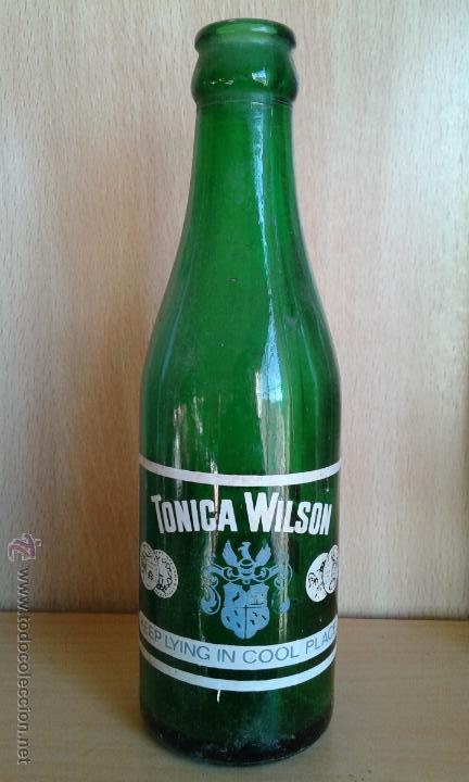 Botellas antiguas: BOTELLA SERIGRAFIADA TONICA WILSON - Foto 1