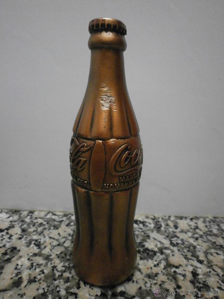 Botellas antiguas: BOTELLA COCA COLA MACIZA - Foto 2