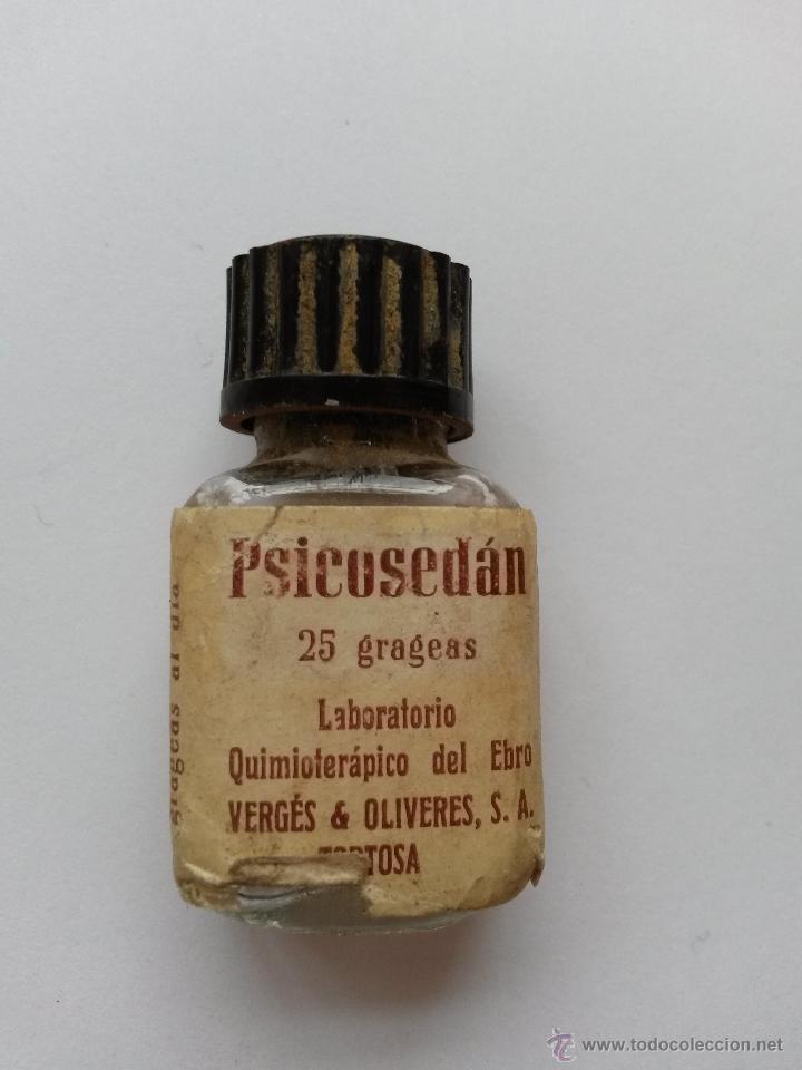 Botellas antiguas: Frasco de psicosedan de 4 x 2,5 x 1,8 cms - Foto 1