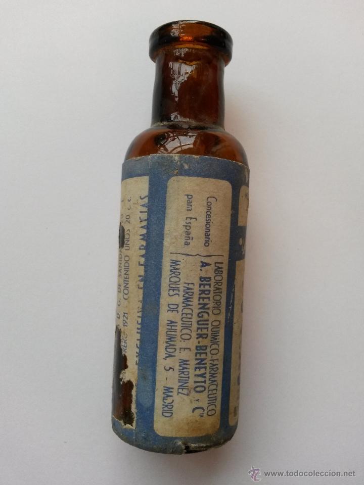Botellas antiguas: Frasco de aethone de 8 x 2,5 cms - Foto 2