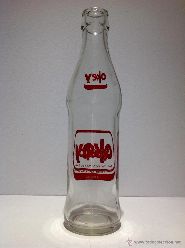 Botellas antiguas: ANTIGUA BOTELLA DE * OKEY * SERIGRAFIADA - Foto 3