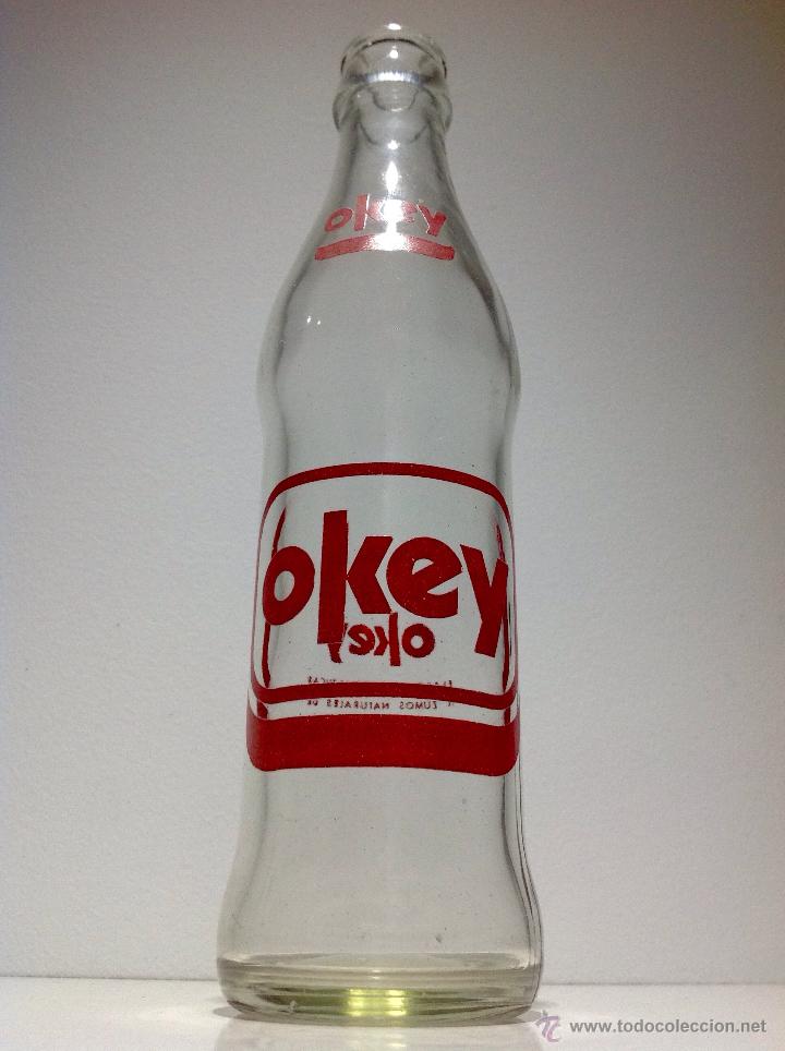 Botellas antiguas: ANTIGUA BOTELLA DE * OKEY * SERIGRAFIADA - Foto 5