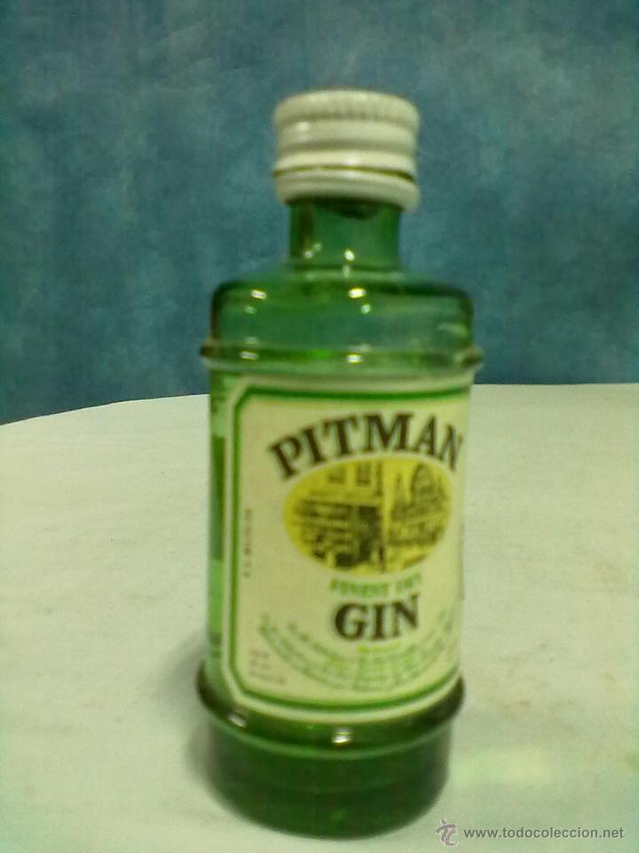 Botellas antiguas: PITMAN GIN BOTELLIN 45 CC - Foto 1