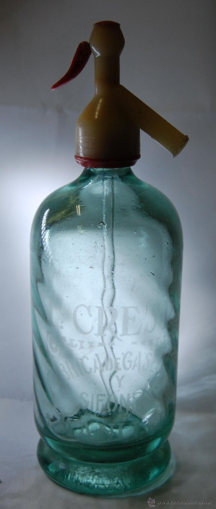 Botellas antiguas: SIF&Oacute;N CRESP&Iacute; DE MANLLEU - Foto 1