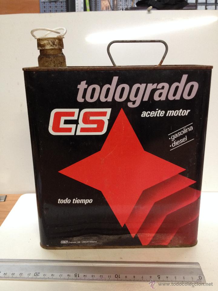 Botellas antiguas: LATA ACEITE CS TODOGRADO - Foto 1