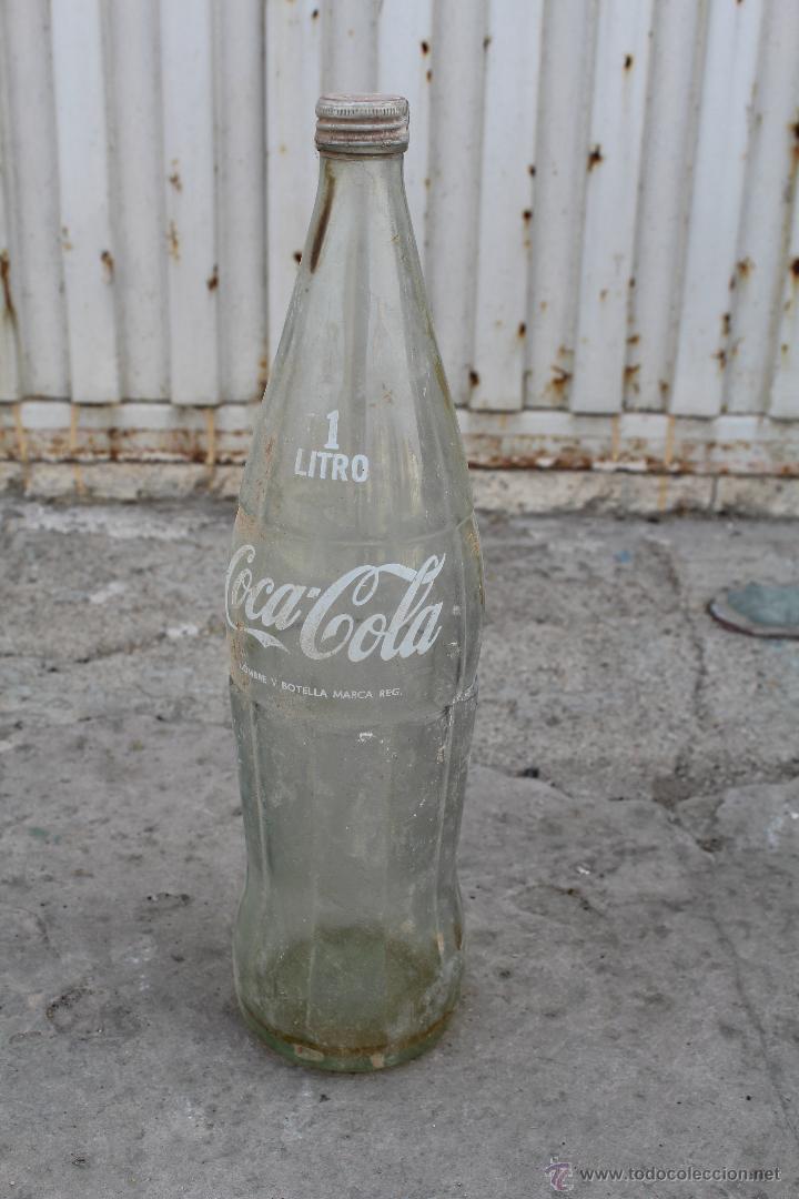 Botellas antiguas: BOTELLA DE COCACOLA  1L. - Foto 2