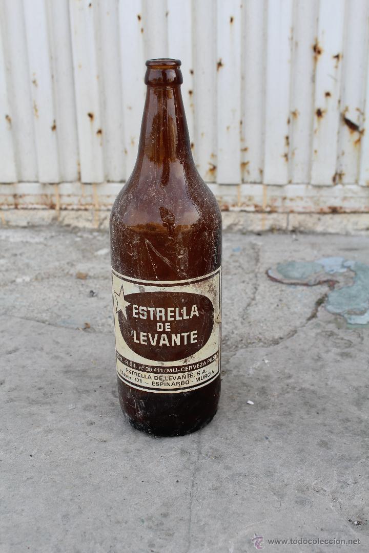 Botellas antiguas: BOTELLA 1L. ESTRELLA DE LEVANTE - Foto 1