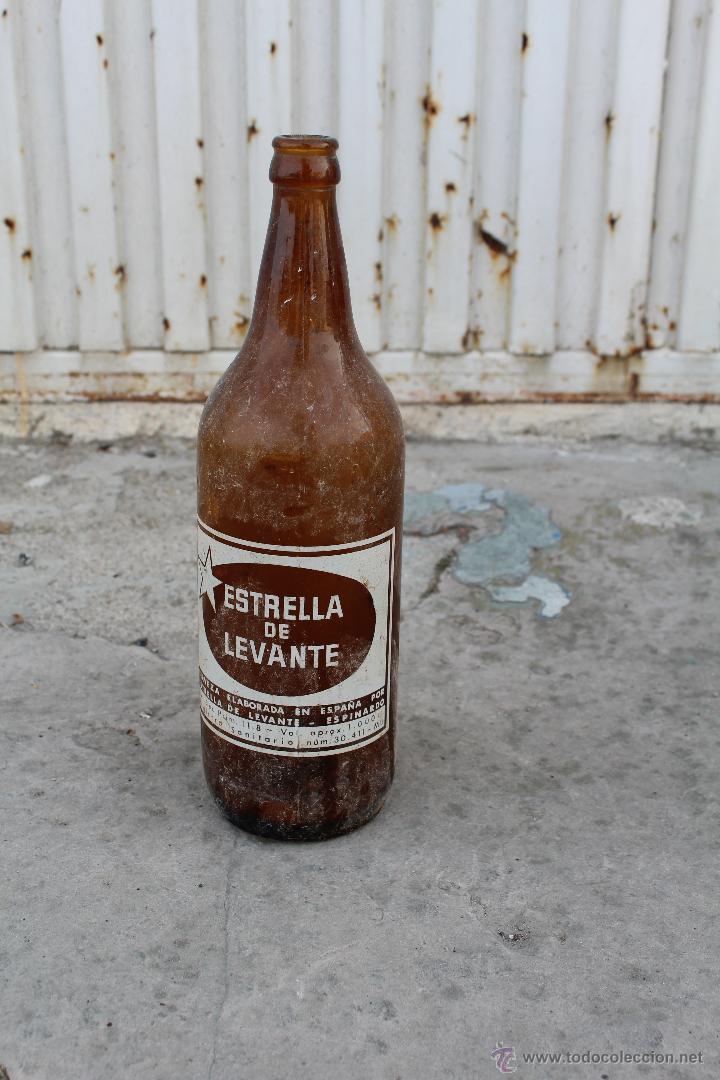 Botellas antiguas: BOTELLA 1L. ESTRELLA DE LEVANTE - Foto 1