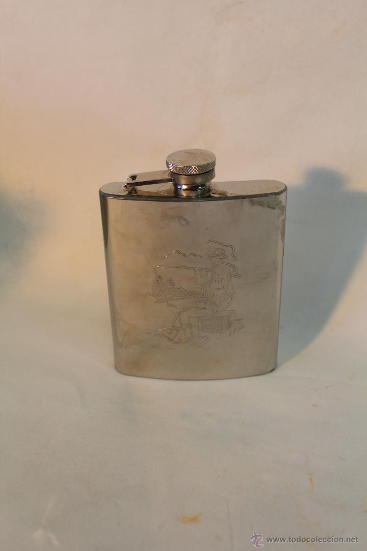 Botellas antiguas: Petaca DOREX de acero inoxidable de 80z. - Foto 6
