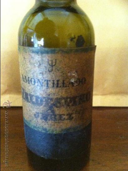 Botellas antiguas: BOTELLIN JEREZ - Foto 1