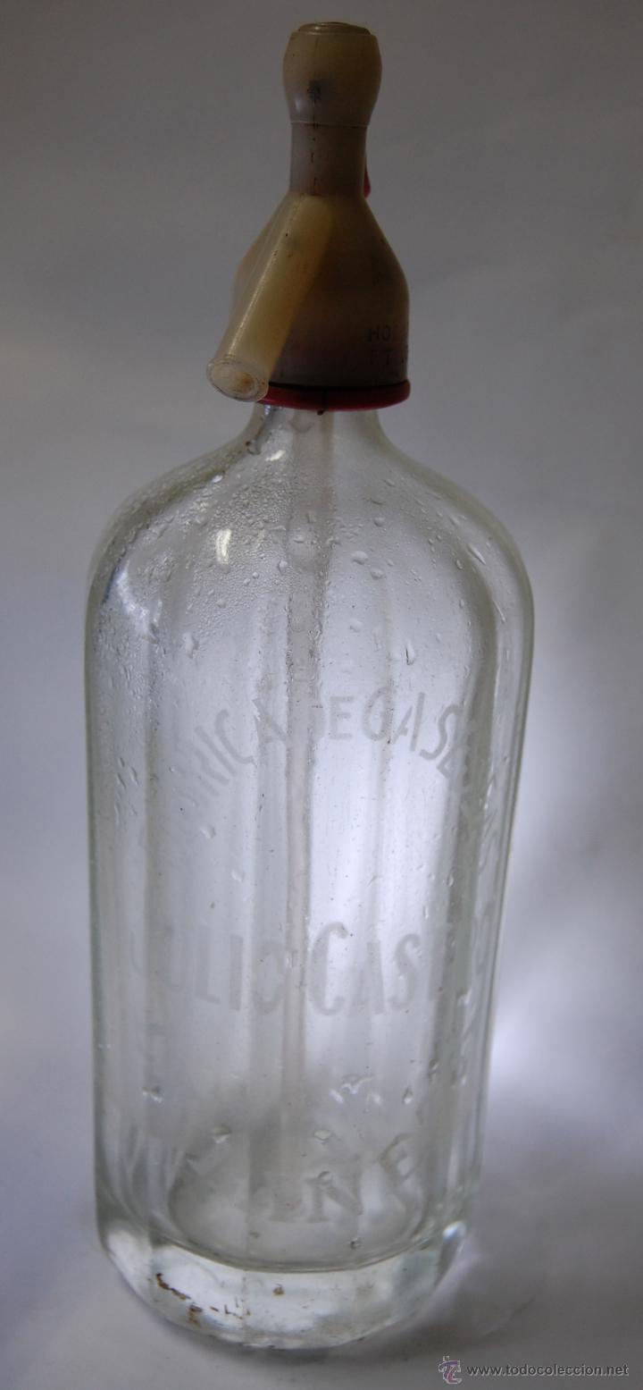 Botellas antiguas: SIF&Oacute;N JULIO CASTRO DE LA BA&Ntilde;EZA LE&Oacute;N - Foto 1