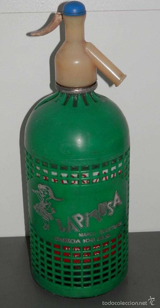 Botellas antiguas: SIFON ANTIGUO DE LA MARCA LA PITUSA - Foto 1