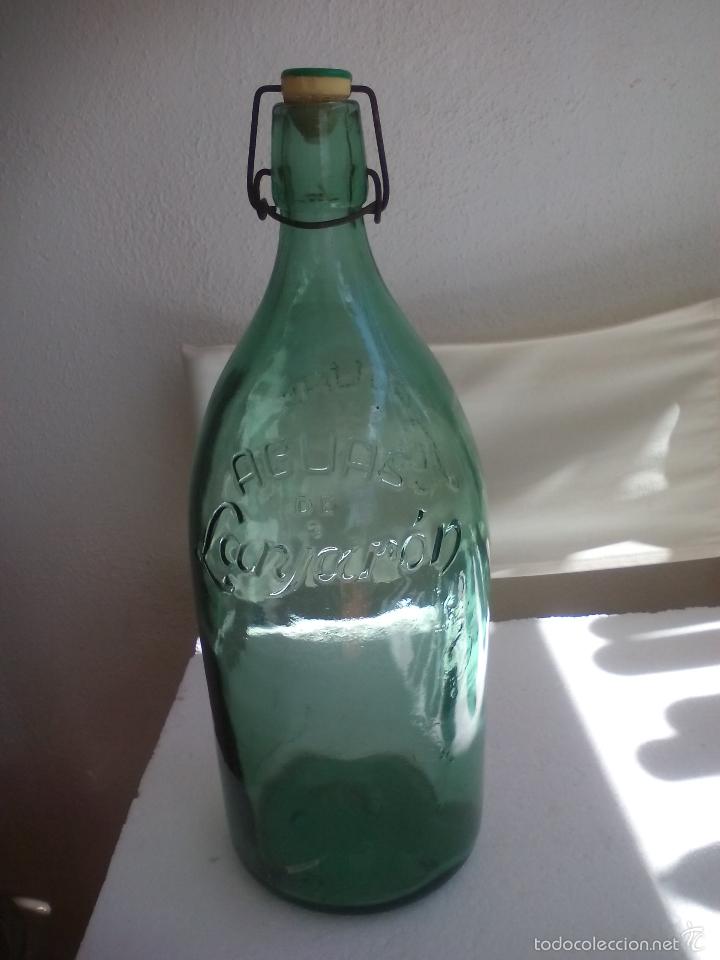 gran botella de cristal antigua de agua de lanj - Compra venta en  todocoleccion