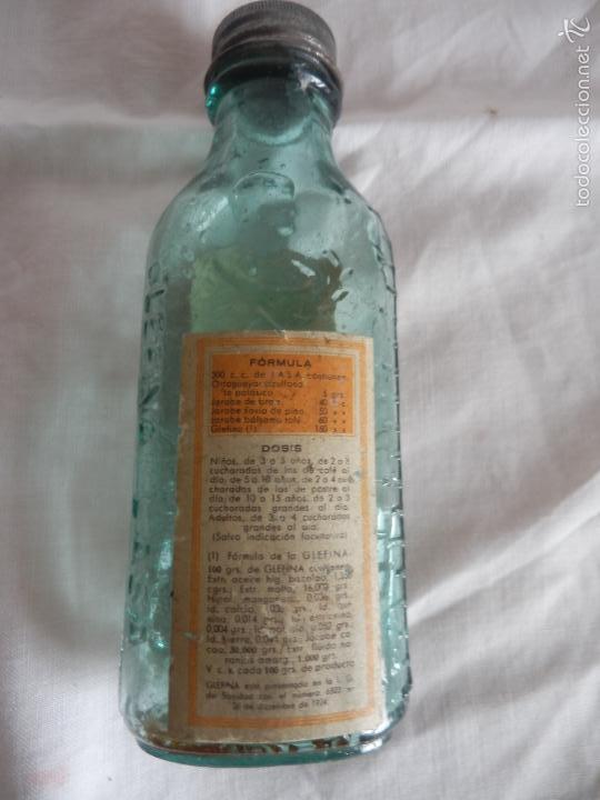 Botellas antiguas: FRASCO DE CRISTAL DE JARABE - Foto 2