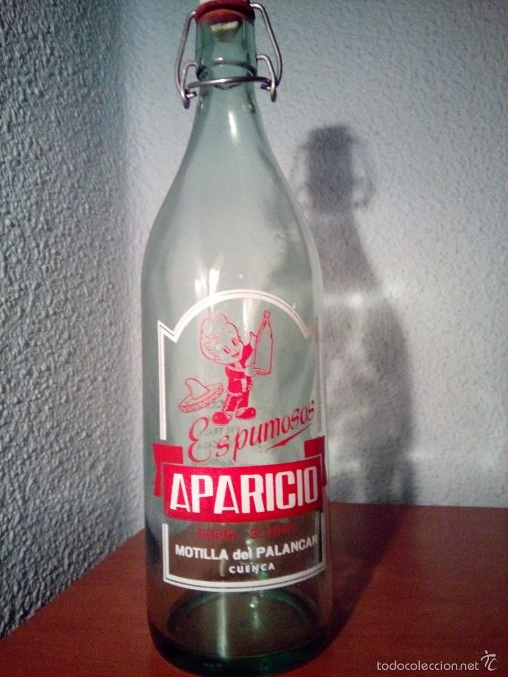 Botellas antiguas: BOTELLA ESPUMOSOS APARICIO 95 CLS. - Foto 1