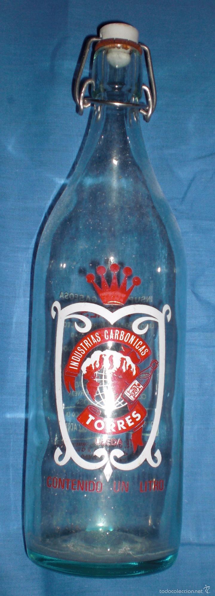 Botellas antiguas: Botella gaseosa Torres Ubeda - Foto 1