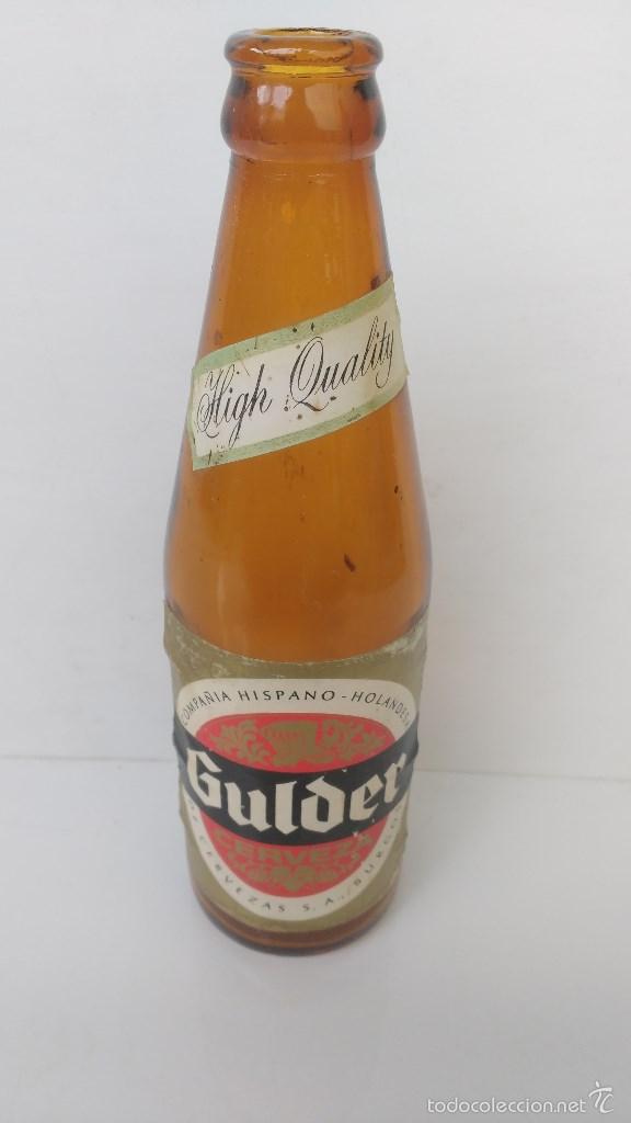 Botellas antiguas: BOTELLA DE CERVEZA GULDER - Foto 1