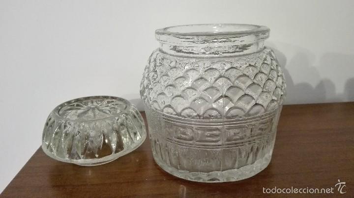 Botellas antiguas: Bonito tarro de conservas Muerza - Foto 1