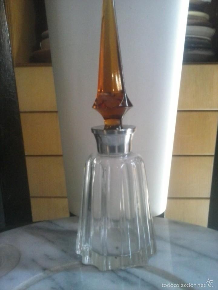 Botellas antiguas: FRASCO TOCADOR PLATA. - Foto 1