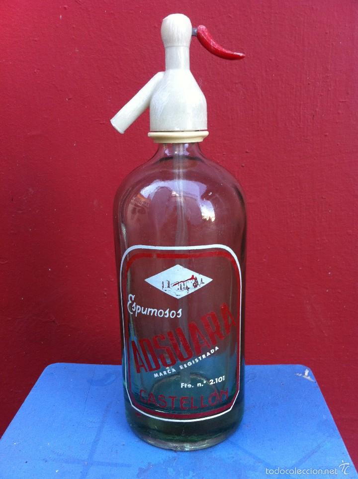 Botellas antiguas: SIF&Oacute;N (ADSUARA) CASTELL&Oacute;N. - Foto 1