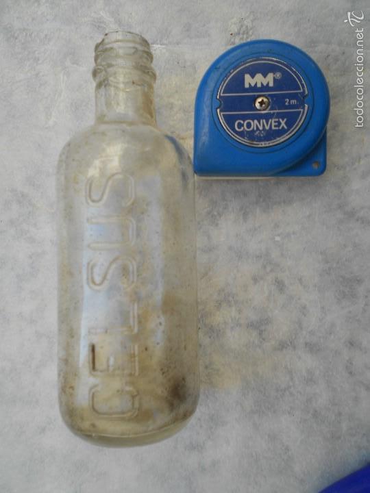 Botellas antiguas: botella celsus, 13 cm - Foto 1