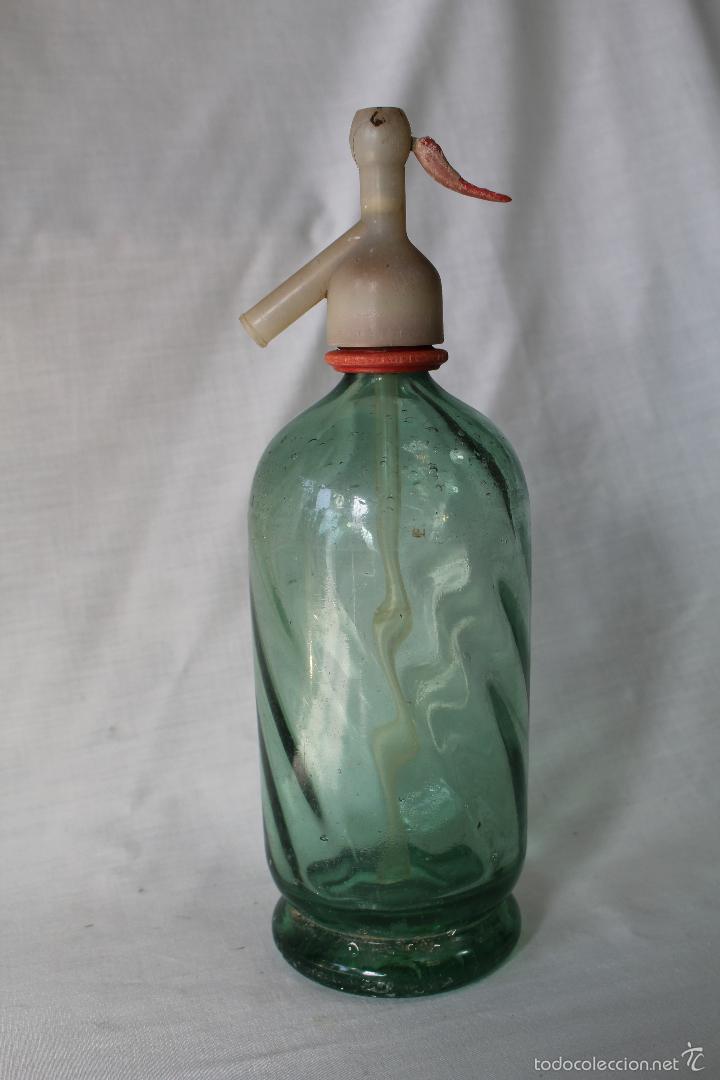 Botellas antiguas: botella de sifon espumosos maiques - algemesi - Foto 1