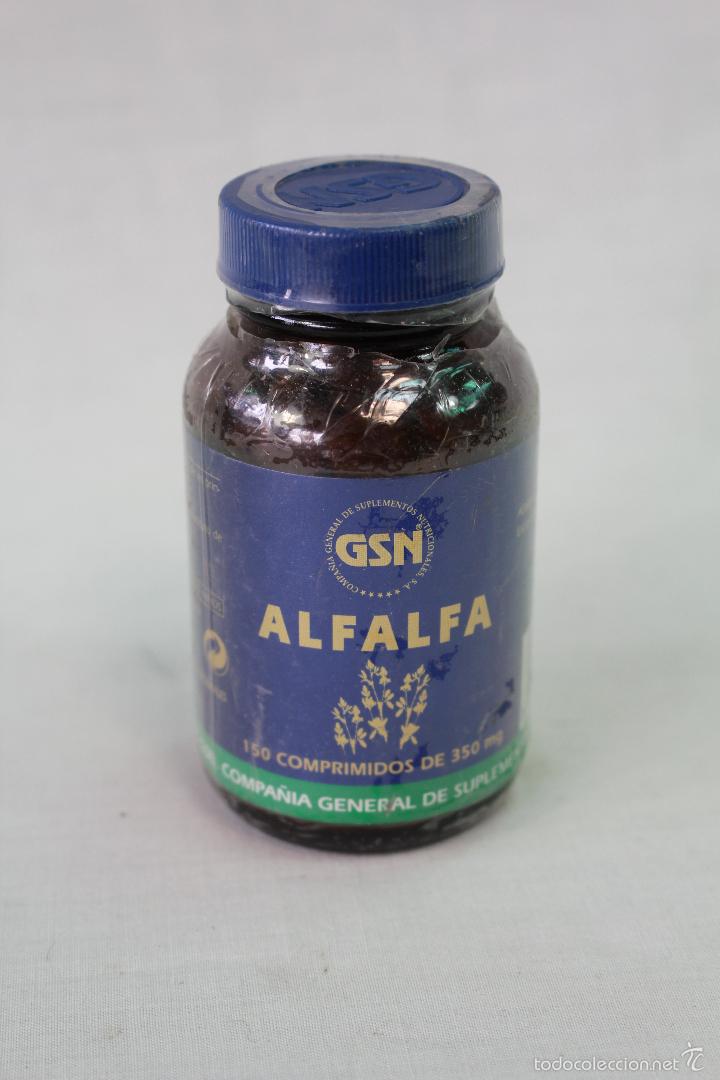 Botellas antiguas: botella, tarro de alfalfa gsn - Foto 1