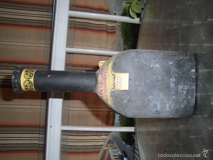 Botellas antiguas: akuavit botella negra de 70cl - Foto 2