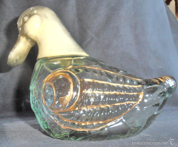 Botellas antiguas: BOTELLA CON FORMA DE PATO, 70 CL - Foto 2