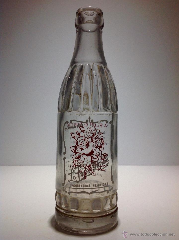 Botellas antiguas: ANTIGUA BOTELLA DE * LA FLOR DE MURCIA *