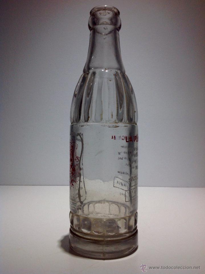 Botellas antiguas: ANTIGUA BOTELLA DE * LA FLOR DE MURCIA * - Foto 2
