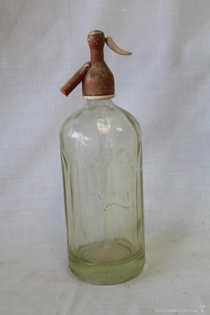 Botellas antiguas: botella de sifon vicente soler - elche - Foto 3