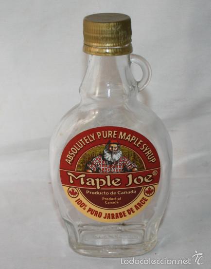 Botellas antiguas: BOTELLA DE CRISTAL MAPLE JOE JARABE DE ARCE CANADA - Foto 1