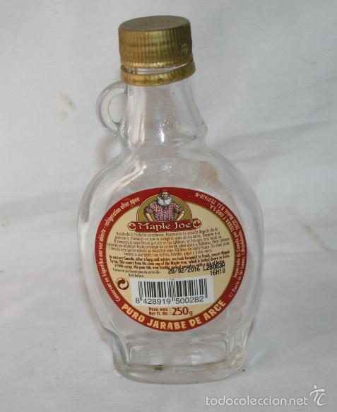 Botellas antiguas: BOTELLA DE CRISTAL MAPLE JOE JARABE DE ARCE CANADA - Foto 2