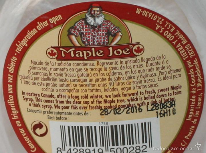 Botellas antiguas: BOTELLA DE CRISTAL MAPLE JOE JARABE DE ARCE CANADA - Foto 3