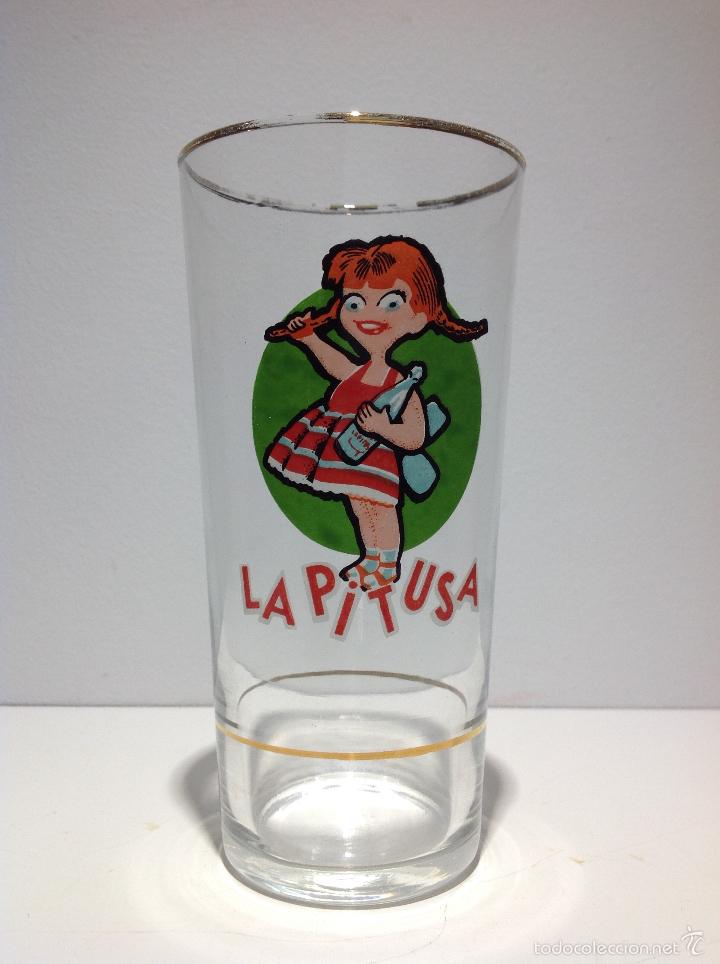 Botellas antiguas: ANTIGUO VASO DE LA PITUSA - Foto 1