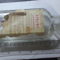 Botellas antiguas: ANTIGUA BOTELLA CRISTAL MEDICACION FARMACIA TAPON ROSCA METAL. Lote 61178027