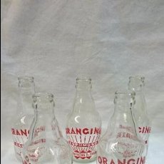 Botellas antiguas: LOTE DE 5 BOTELLINES ORANGINA ESPUMOSO . Lote 61358237