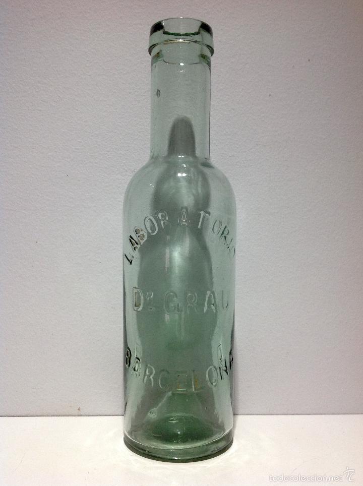 Botellas antiguas: IGUA BOTELLA LABORATORIOS DR. GRAU BARCELONA - Foto 2