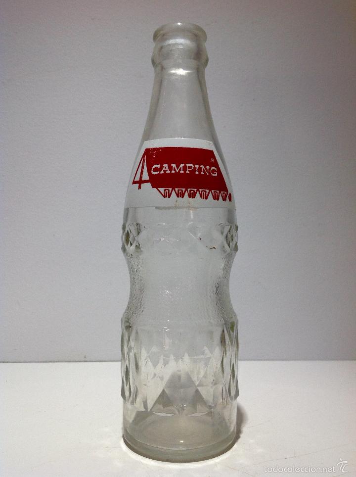 Botellas antiguas: ANTIGUA BOTELLA DE REFRESCOS CAMPING - Foto 1