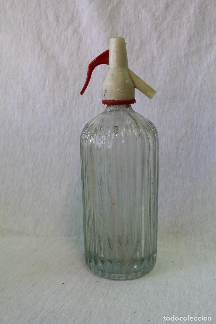 Botellas antiguas: botella sifon espumosos dugarref - algemesi - Foto 3