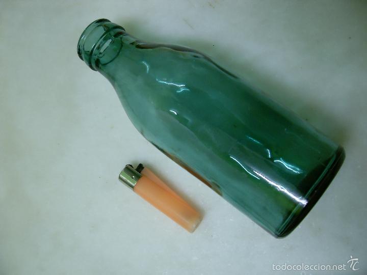 Botellas antiguas: Antigua botella de cuello ancho - Foto 2