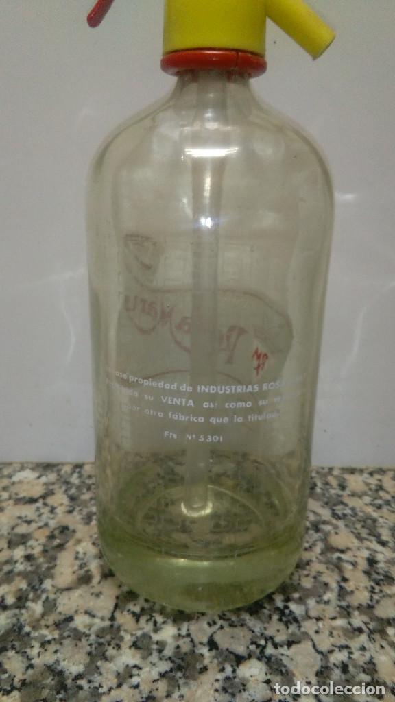Botellas antiguas: SIFON ROSA MARY ZARAGOZA - Foto 3