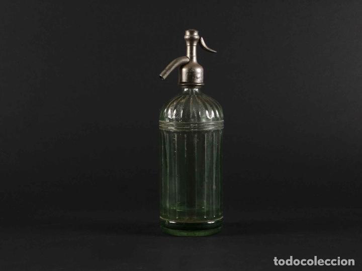 Botellas antiguas: SIF&Oacute;N BOQUILLA DE METAL - Foto 1