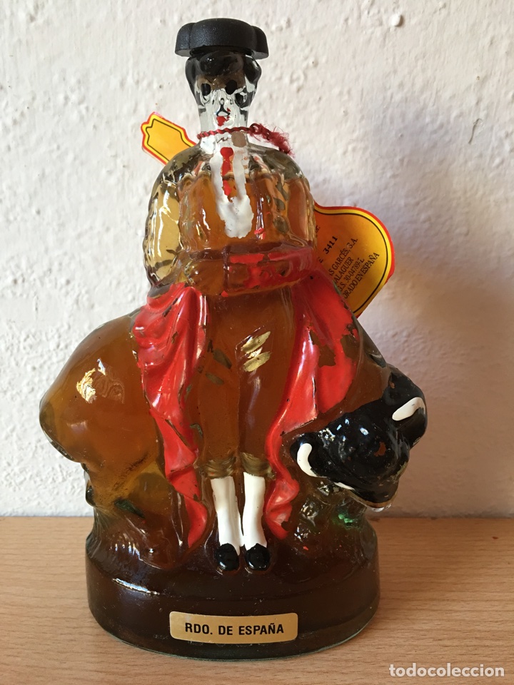 Botellas antiguas: BOTELLA DE MOSCATEL. RECUERDO DE ESPA&Ntilde;A - Foto 1