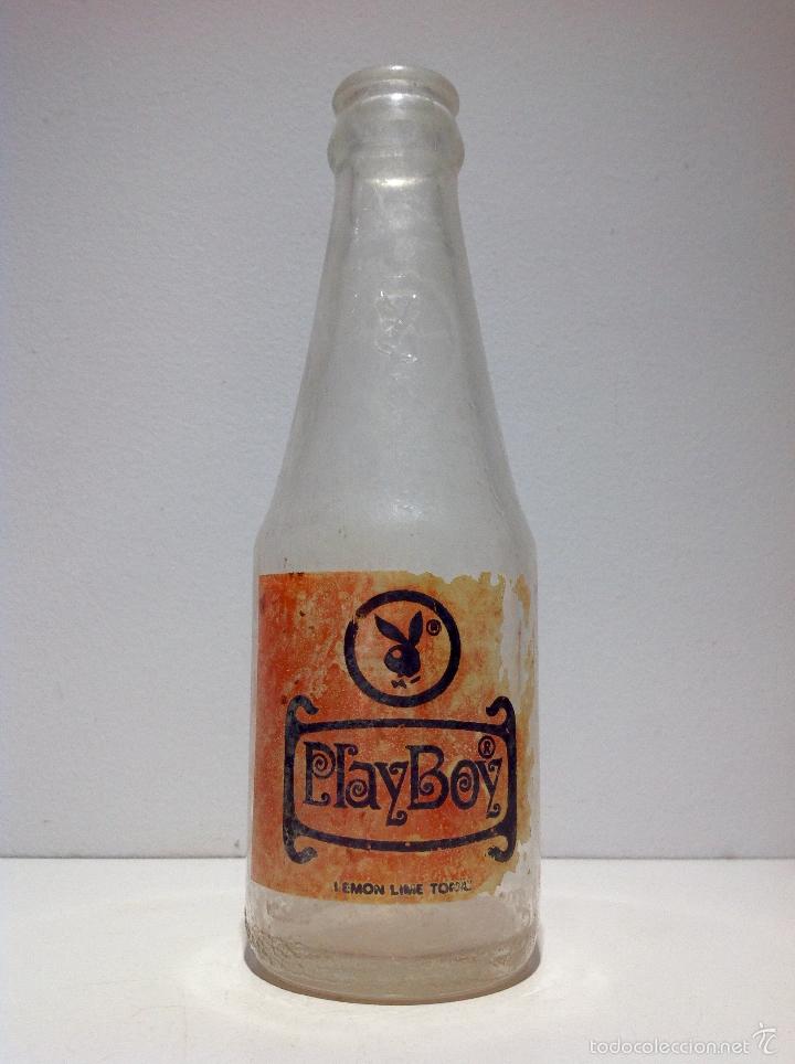 Botellas antiguas: ANTIGUA BOTELLA DE REFRESCOS PLAYBOY - Foto 1
