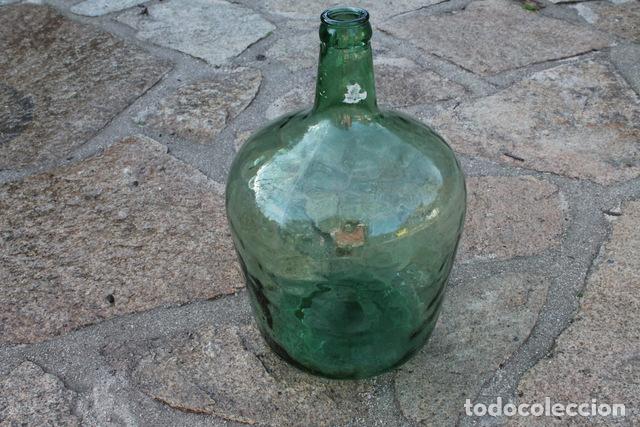 Botellas antiguas: Garrafa damajuna sin marca. - Foto 2