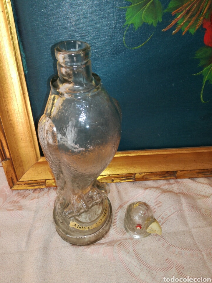 Botellas antiguas: Antigua botella de Anis del Lorito - Foto 3